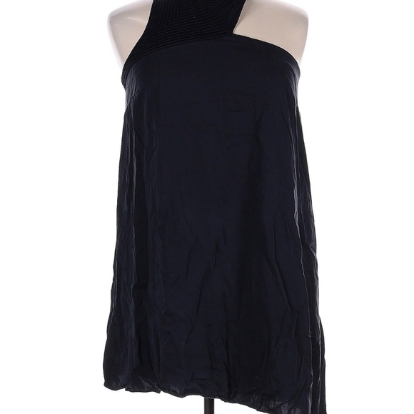 Anthropologie Mixed Up Mini Dress black size 14 100% viscose women’s - Picture 2 of 5